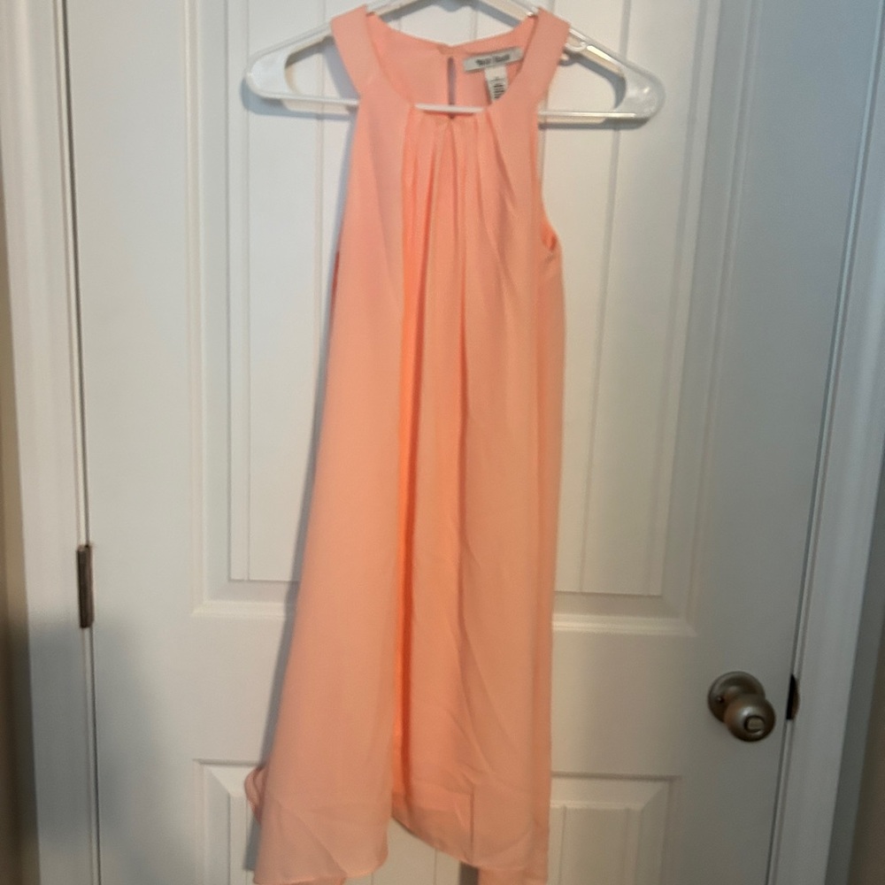 White House Black Market Coral Halter Dress